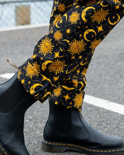 Load image into Gallery viewer, Rebel Romance Celestial Sun and Moon Stretch Dungarees