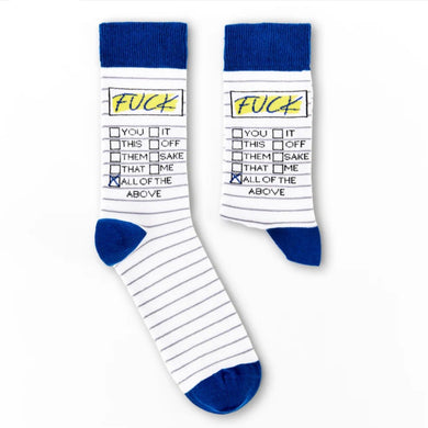Unisex Fuck Tick List Socks