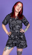 Load image into Gallery viewer, Black Floral Stretch Twill Playsuit