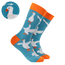 Load image into Gallery viewer, FLUFFY SILLY GOOSE SOCKS