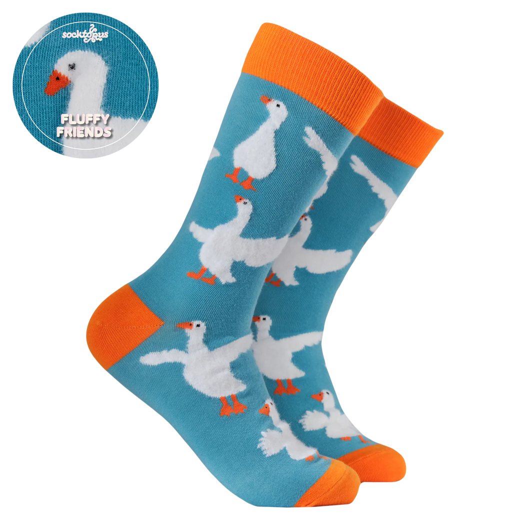 FLUFFY SILLY GOOSE SOCKS
