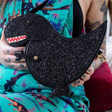 Load image into Gallery viewer, Dino Bag Black Glitter