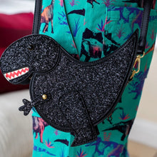 Load image into Gallery viewer, Dino Bag Black Glitter