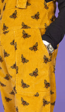 Load image into Gallery viewer, Gold Stretch Corduroy DungaBee Dungarees