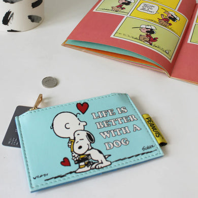 Peanuts Life Is Better With A Dog Zip Purse