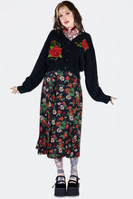 Load image into Gallery viewer, ROSE EMBROIDERED OVERSIZED CARDIGAN