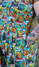 Load image into Gallery viewer, Tarot Dinosaurs Stretch Belted Tea Dress with Pockets