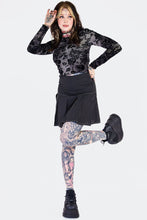 Load image into Gallery viewer, Flocked Skull Crop Top