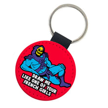 Load image into Gallery viewer, French Girls Skeletor / Titanic Mashup Keyring