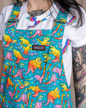 Load image into Gallery viewer, Rainbow Dinosaurs Stretch Twill Dungarees