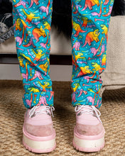 Load image into Gallery viewer, Rainbow Dinosaurs Stretch Twill Dungarees