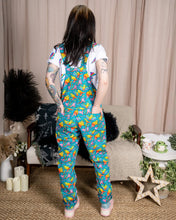 Load image into Gallery viewer, Rainbow Dinosaurs Stretch Twill Dungarees