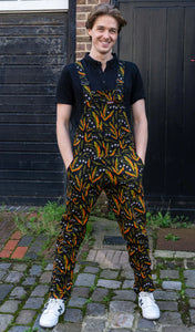 Halloween: Run & Fly x Clare Lewis Poison and Plants Stretch Twill Dungarees