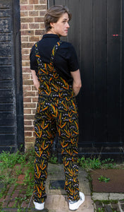 Halloween: Run & Fly x Clare Lewis Poison and Plants Stretch Twill Dungarees