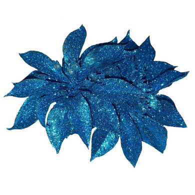 Blue Glitter Double Poinsettia