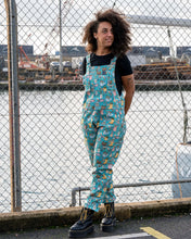 Load image into Gallery viewer, Rebel Romance Bloom And Brew Stretch Dungarees