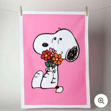 Peanuts Tea Towel - Love is in Bloom