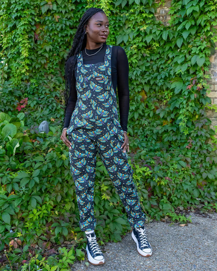 Halloween: Death Head Moth Stretch Twill Dungarees