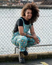 Load image into Gallery viewer, Rebel Romance Bloom And Brew Stretch Dungarees