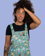 Load image into Gallery viewer, Rebel Romance Bloom And Brew Stretch Dungarees