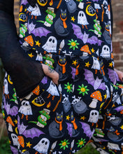 Load image into Gallery viewer, Halloween: Cauldron Cats Stretch Twill Dungarees