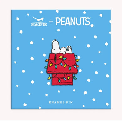 Peanuts Christmas Enamel Pin - Doghouse Snoopy