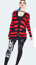 Load image into Gallery viewer, Red Striped Oversized Cardigan