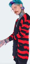 Load image into Gallery viewer, Red Striped Oversized Cardigan