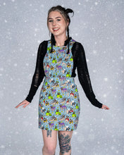 Load image into Gallery viewer, Pug Bugs Stretch Twill Pinafore Dress