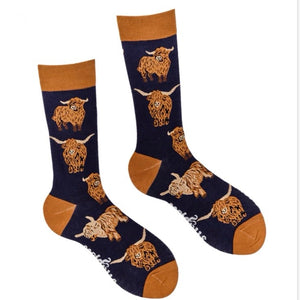 Highland Cow Socks - Och Aye the Moo!