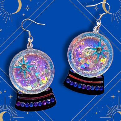 Crystal ball earrings