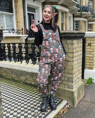 Festive: Christmas Cuties Stretch Twill Dungarees