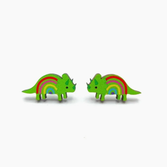 Triceratops Earrings