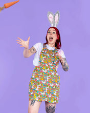 Load image into Gallery viewer, Some Bunny Loves You Stretch Twill Pinafore Dress