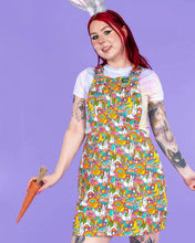 Load image into Gallery viewer, Some Bunny Loves You Stretch Twill Pinafore Dress