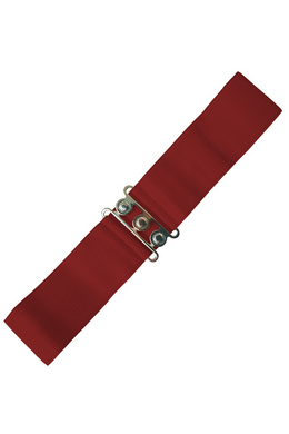 Vintage Stretch Belt Burgandy