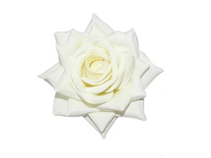 ESME Large Cream Velvet Rose Hair Flower