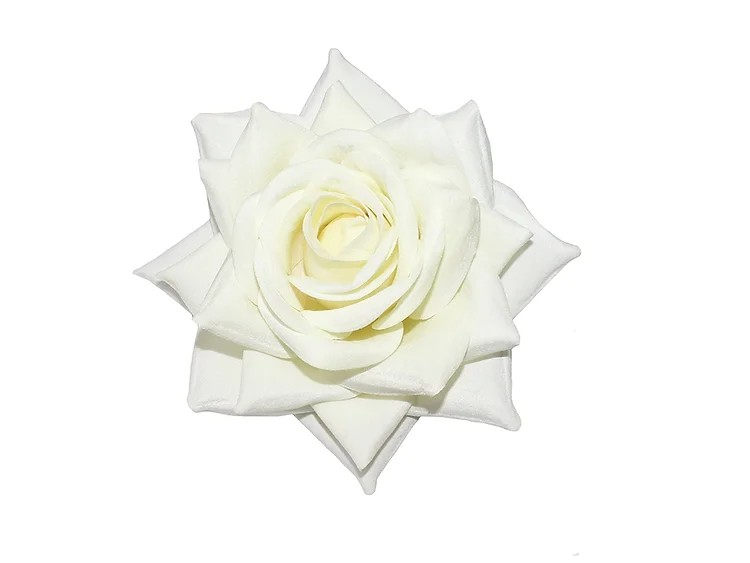 ESME Large Cream Velvet Rose Hair Flower