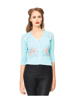 Flamingo Cardigan Blue