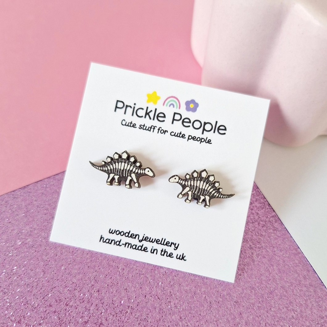 Dinosaur Skeleton Stud Earrings