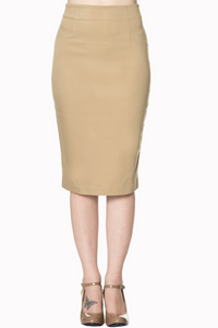 Dawn Breaks Pencil Skirt Sand