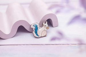 Grey Squirrel Pin