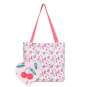 Cherry Print Tote Bag