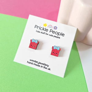 Present gift stud earrings