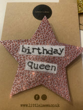 Load image into Gallery viewer, Glitter Star Birthday Badge