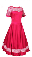 Load image into Gallery viewer, Tess Lace Sleeved Dress Hot Pink