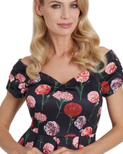 Load image into Gallery viewer, Lily Peony Swing Dress Black