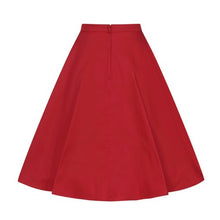 Load image into Gallery viewer, Collectif Mainline Matilda Classic Cotton Swing Skirt Red