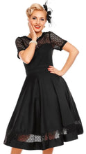 Load image into Gallery viewer, Tess Lace Sleeved Dress Black
