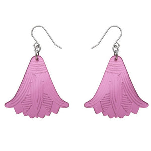 Erstwilder Lotus Mirror Drop Earrings Pink